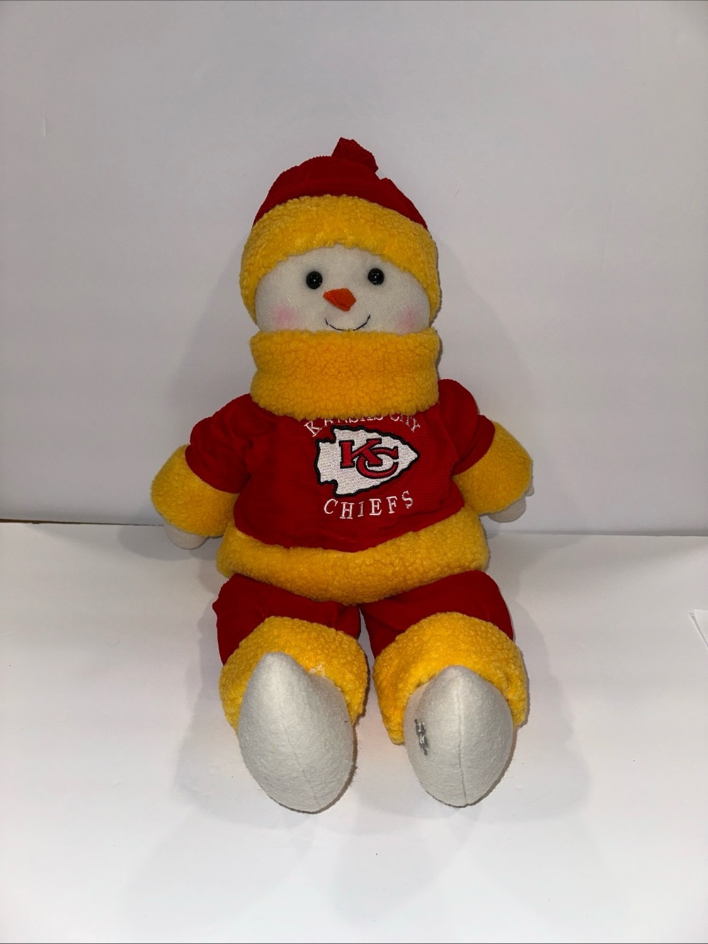 NFL Red and Yellow Chiefs Plush Snowman